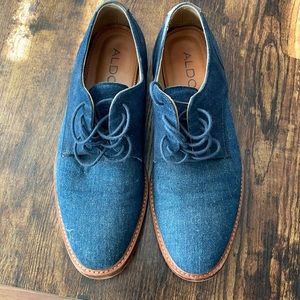 Also Blue Canvas Dress Shoes